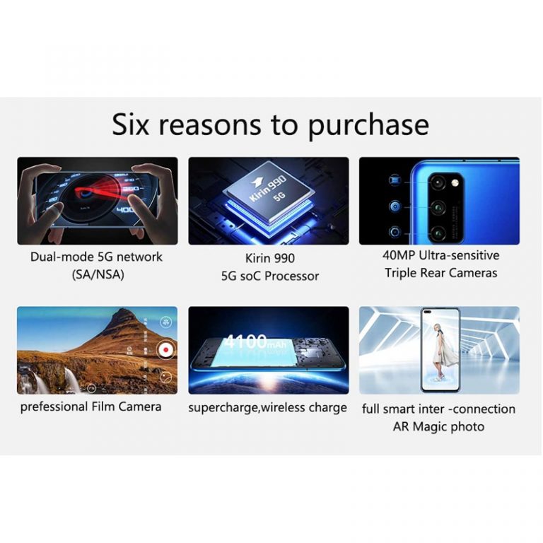 Original Honor V30 Pro Kirin990 Octa core 5G Smartphone 6GB 8GB 128GB 40mp Triple Camera 40W SuperCharge Phone NFC Google play 2 Honor V30 Pro: The Ultimate 5G Smartphone Experience ??