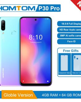 Global version HOMTOM P30 pro MT6763 Octa Core 4GB 64GB Smartphone 6.41Inch Android 9.0 Rear 13MP Triple Cameras Mobile Phone