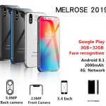 Melrose 2019 4G LTE Smartphone 3.4Inch Super mini Telefone 1GB 8GB Android