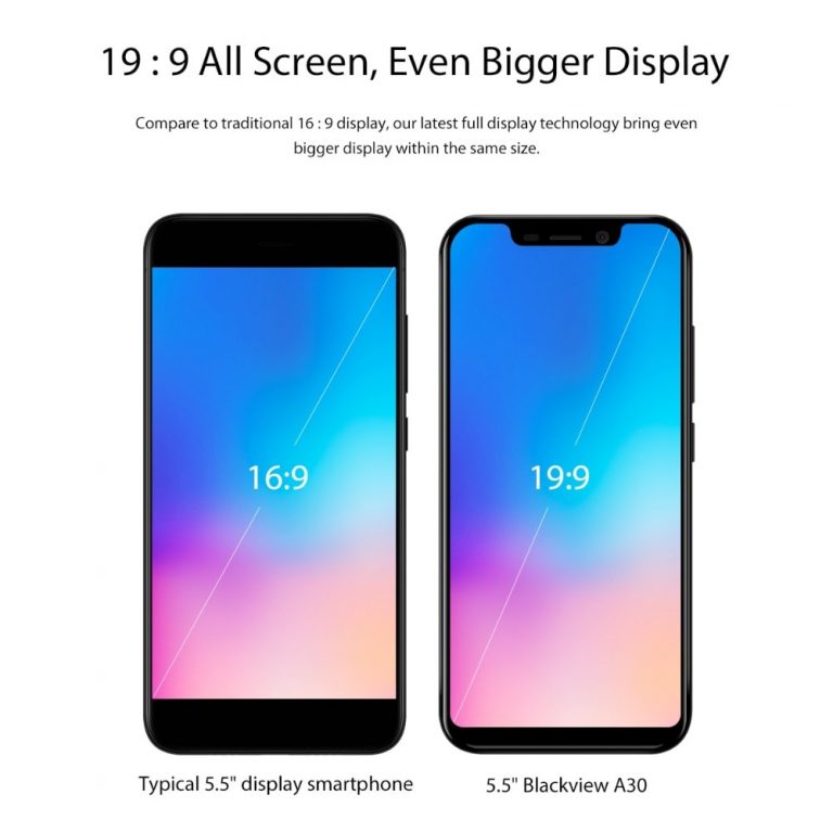 Blackview A30 3G Face ID Mobile Phone 5.5inch Android 8.1 Smartphone Quad Core