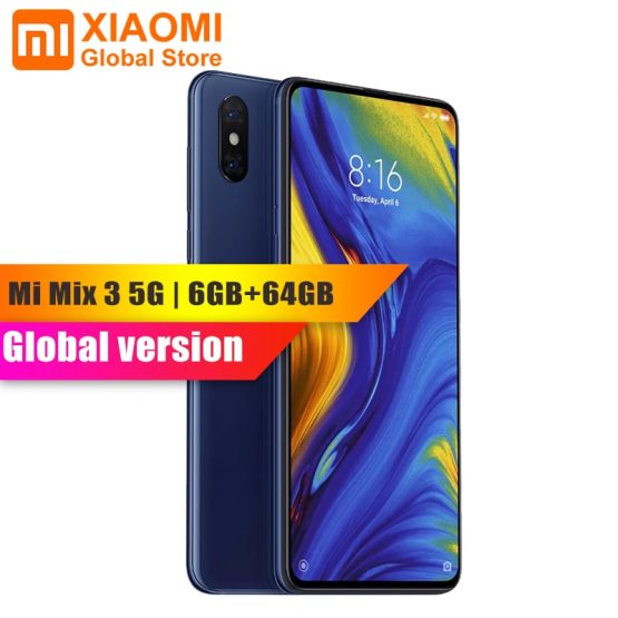 Global Version Xiaomi Mi Mix 3 5G Version 6GB 64GB Smartphone Snapdragon 855 Octa Core 24MP Camera 6.39" AMOLED NFC Mobile Phone