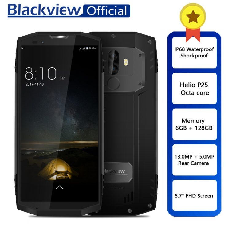Blackview Pro Waterproof Shockproof Dual SIM Smartphone Helio P25 Octa Core