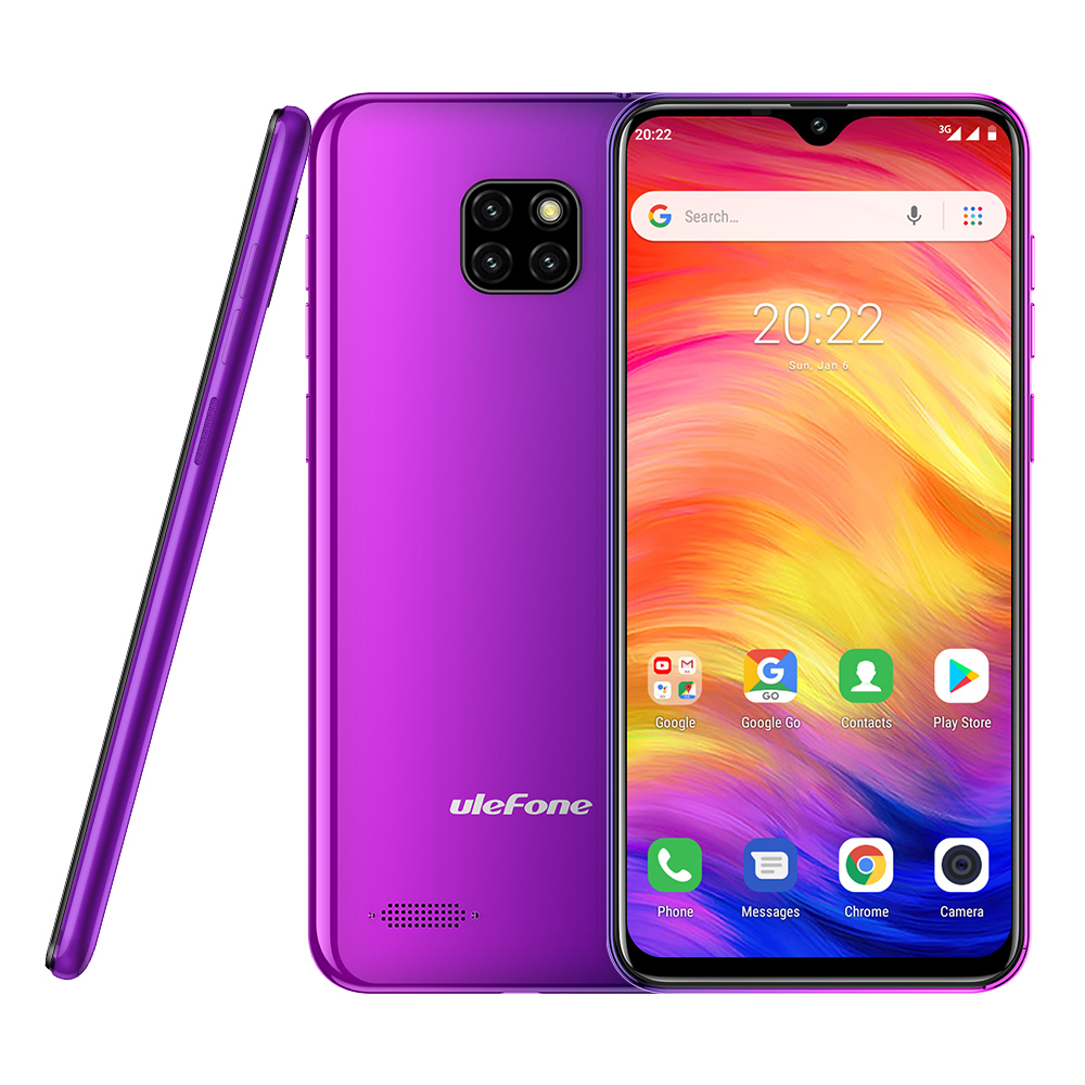 Ulefone Note 7 Smartphone 3500mAh 19:9 Quad Core 6.1inch Waterdrop Screen 16GB ROM Mobile phone WCDMA Cellphone Android9.0