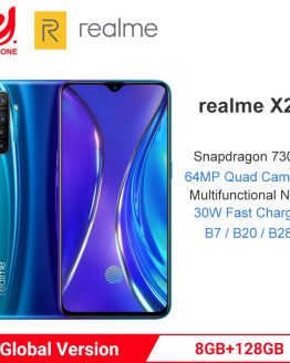 Global Version realme X2 8GB 128GB NFC 6.4" Mobile Phone Snapdragon 730G 64MP Quad Camera Cellphone 30W Fast Charge Smartphone