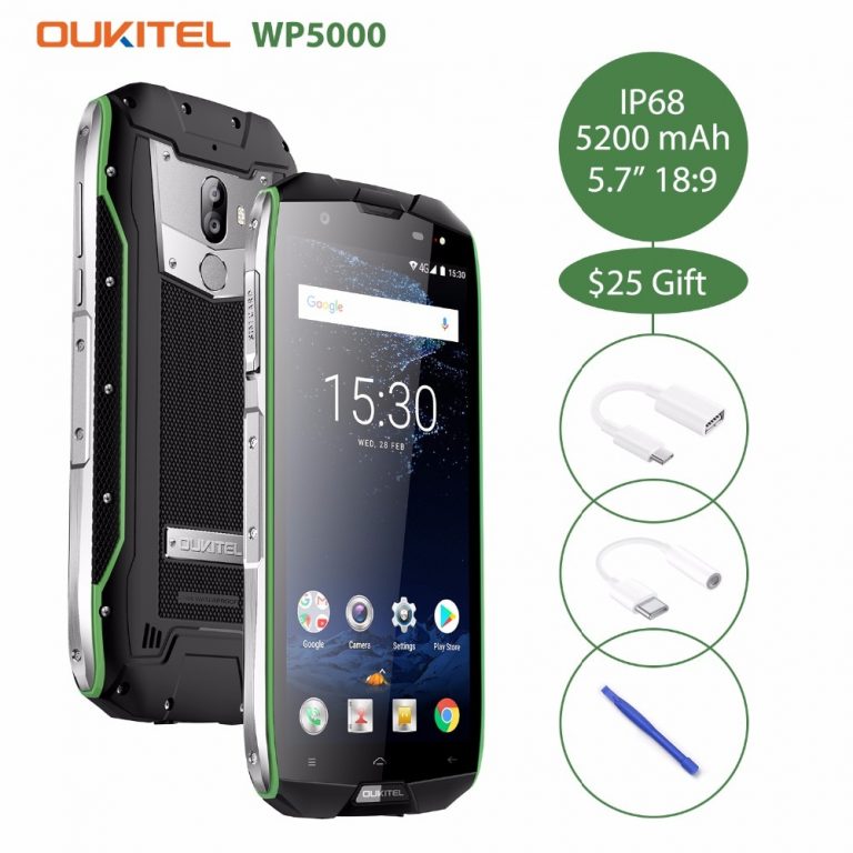 2018 Oukitel WP5000 Waterproof IP68 5.7"16MP Octa Core 6GB+64GB 5200mAh