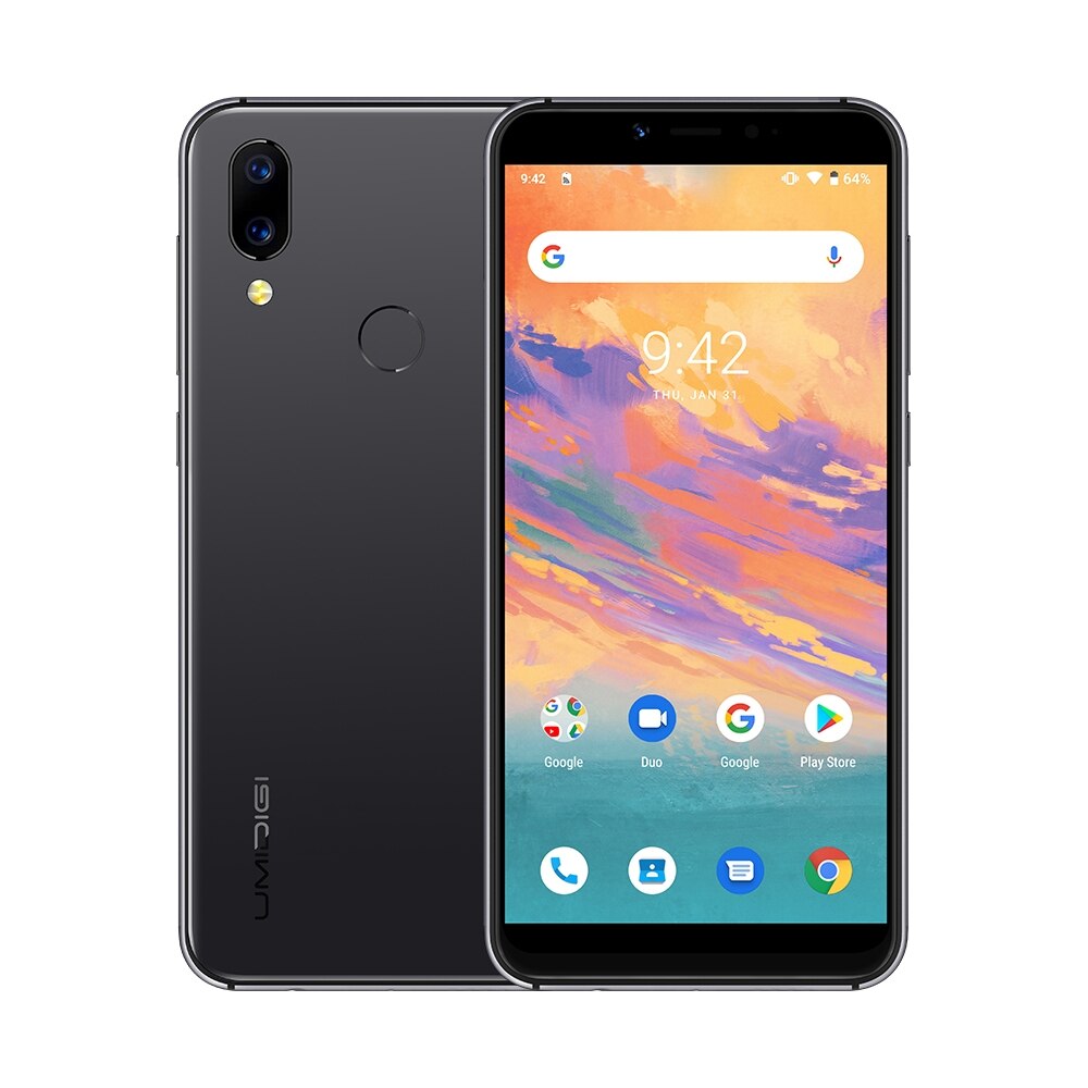 UMIDIGI A3S Smartphone 5.7" Incell display 2GB+16GB MTK6761 Quad core Android 10 OS 16MP+5MP Dual 4G Global Version Mobile phone