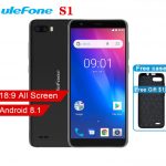 Ulefone S1 Mobile Phone Android 8.1 5.5 inch 18:9 MTK6580 Quad Core 1GB RAM 8GB ROM 8MP+5MP Rear Dual Camera 3G Smartphone