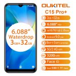 OUKITEL 3GB RAM 32GB ROM Smartphone C15 Pro 6.088'' Android 9.0 Pie