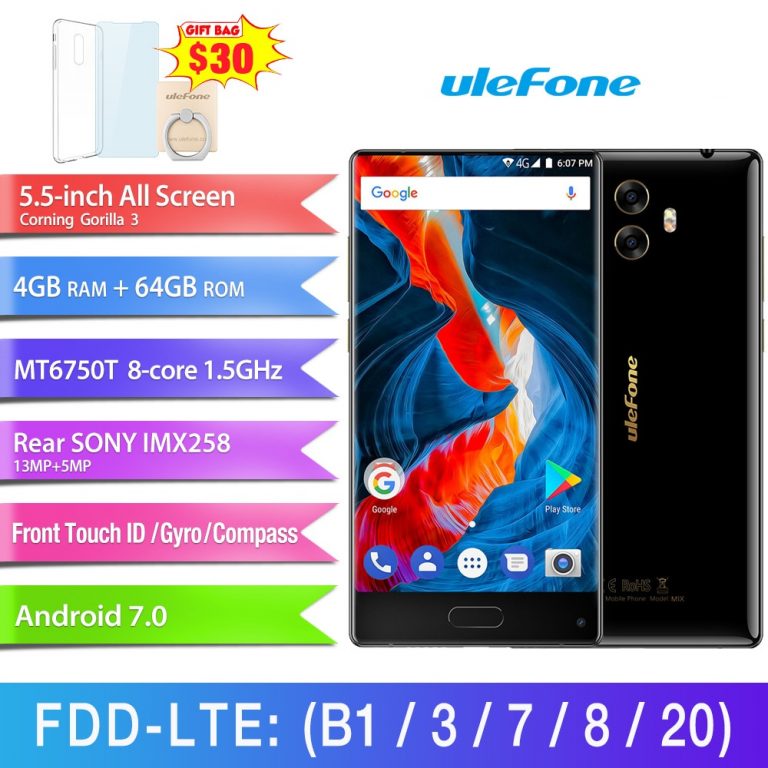 Ulefone MIX 13MP Dual Camera Mobile Phone 5.5 inch Octa Core Android