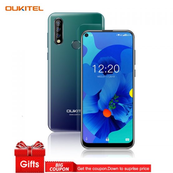 OUKITEL C17 Pro 6.35'' Android 9.0 4GB 64GB Smartphone 19:9 MT6763 CPU Fingerprint Face ID Octa Core 3900mAh 4G Mobile Phone