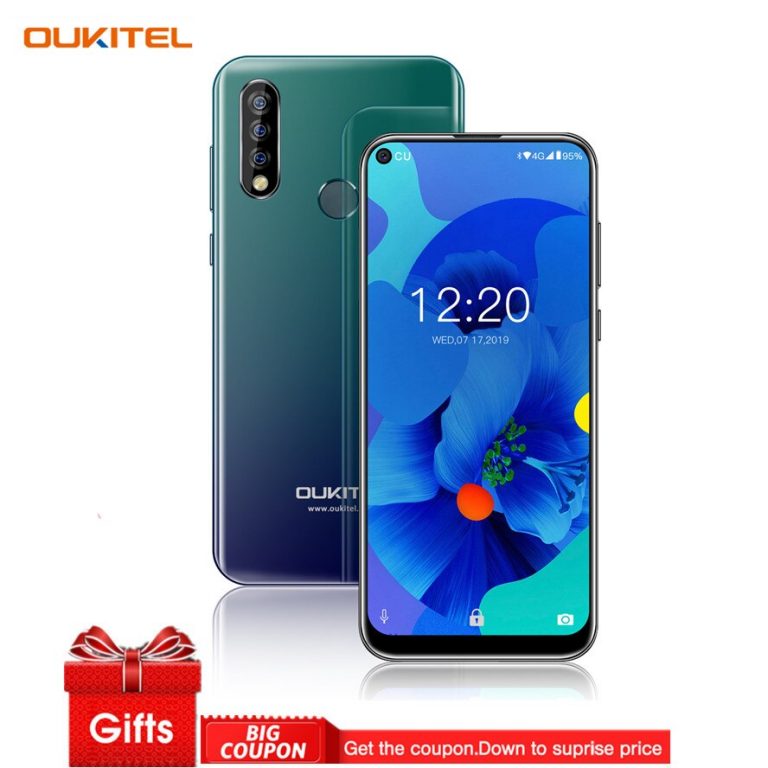 OUKITEL C17 Pro 6.35'' Android 9.0 4GB 64GB Smartphone 19:9 MT6763 CPU Fingerprint Face ID Octa Core 3900mAh 4G Mobile Phone