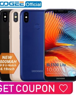 DOOGEE BL5500 Lite U-Notch Smartphone 6.19 inch MTK6739 Quad Core 2GB RAM 16GB ROM 5500mAh Dual SIM 13.0MP Android 8.1