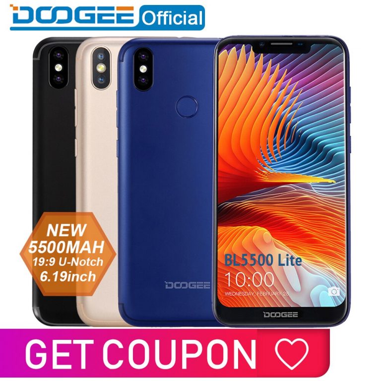 DOOGEE BL5500 Lite U-Notch Smartphone: A Powerful Choice for Everyday Needs DOOGEE BL5500 Lite U-Notch Smartphone showing its sleek design, large 6.19-inch screen, and dual rear cameras.