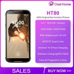 HOMTOM HT80 IP68 Waterproof Smartphone Android 10 5.5inch