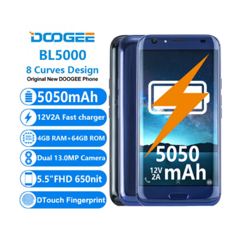 DOOGEE BL5000 Dual 13.0MP Camera Android 7.0 5050mAh 12V2A Quick Charge 5.5'' FHD MTK6750T Octa Core 4GB RAM 64GB ROM Smartphone