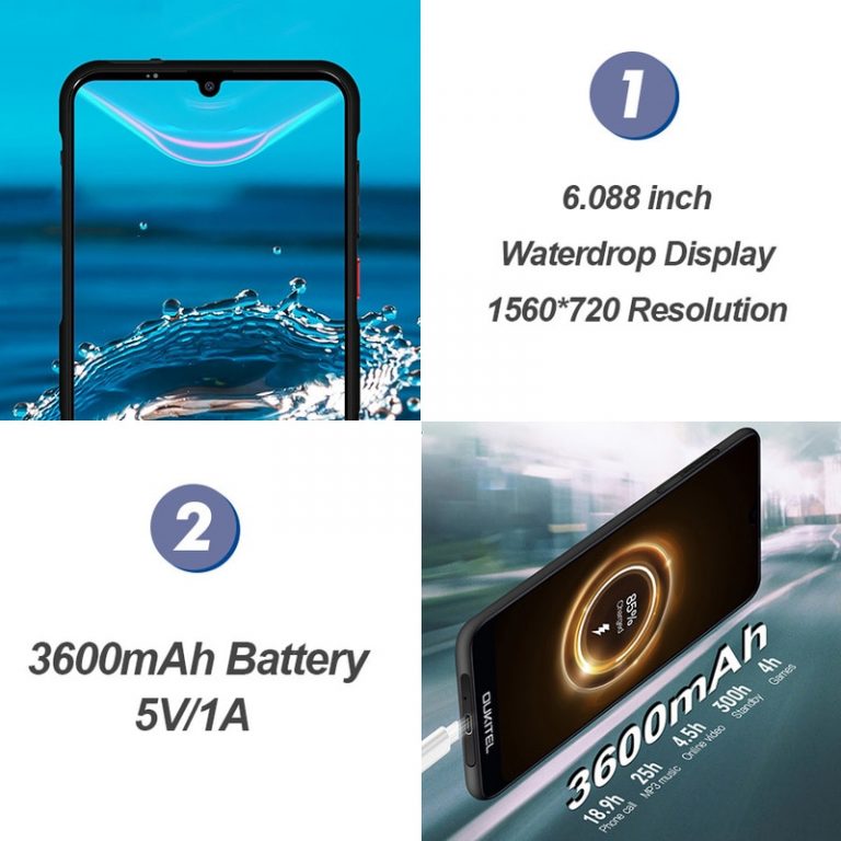 OUKITEL Y1000 Rugged Smartphone 2GB RAM 32GB ROM 6.088" Android