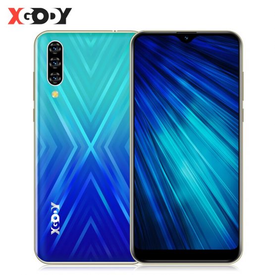 XGODY 3G Waterdrop Smartphone Note7 2GB 16GB 6.26 19:9 HD Screen MTK6580 Quad Core Android 9.0 Face Unlock Mobile Phone GPS WiFi