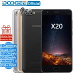 DOOGEE X20 Mobile phone Dual Camera 5.0MP+5.0MP Android 7.0 2580mAh