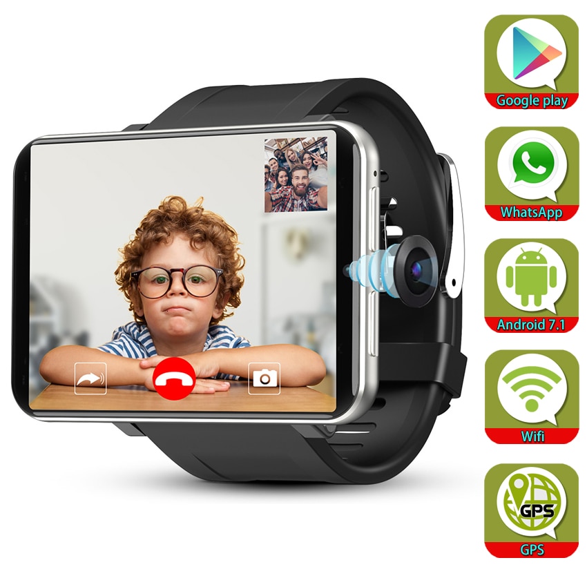 Support Google Play Android 7.1 Smart Watch GPS WiFi 1GB 3GB RAM 16GB 32GB ROM Smartphone Men SmartWatch 2700mAh mobile phone