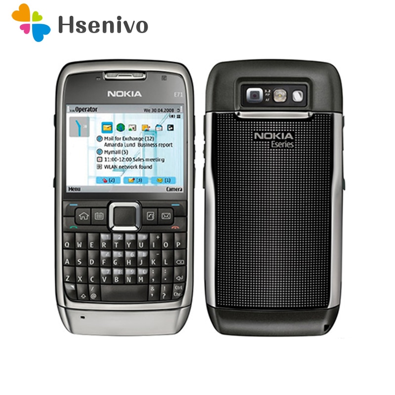 E71 100% Original Nokia E71 Mobile Phone 3G Wifi GPS 5MP Refurbished cellphone Unlocked E Series Smartphone Russian Keyboard