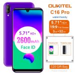 OUKITEL C16 PRO 5.71HD+ Waterdrop Screen 4G Smartphone Quad Core