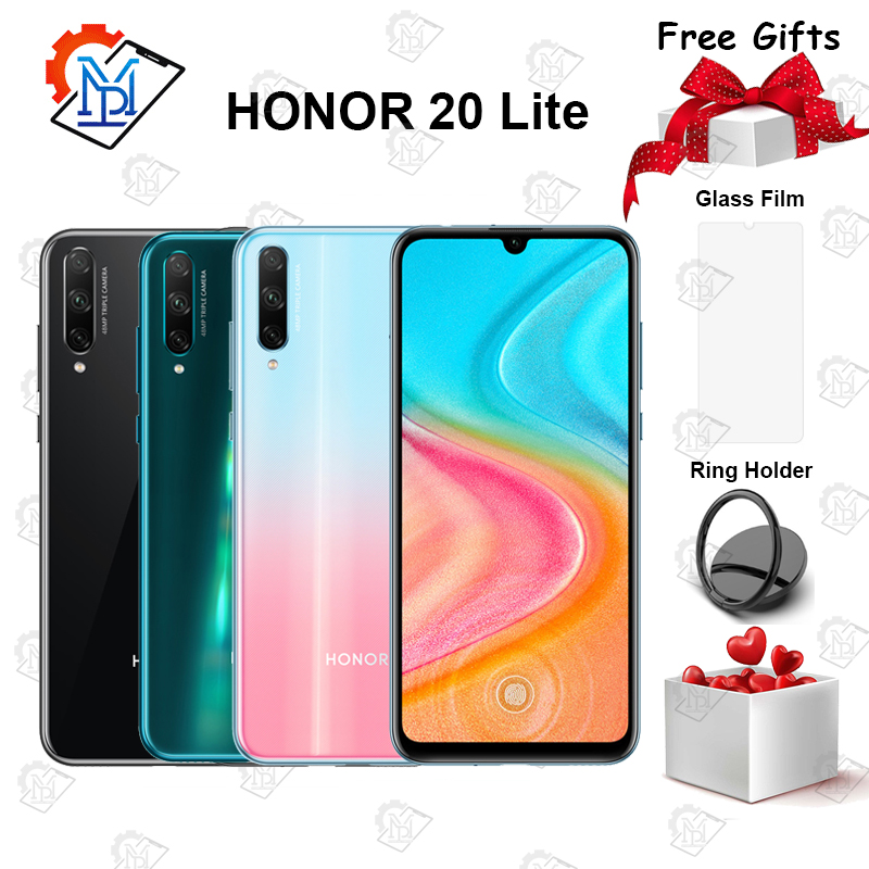 Original Honor 20 Lite Mobile Phone 6.3 inch 4GB+64GB Kirin 710F Octa-core Android 9.0 48.0MP Fingerprint Smartphone