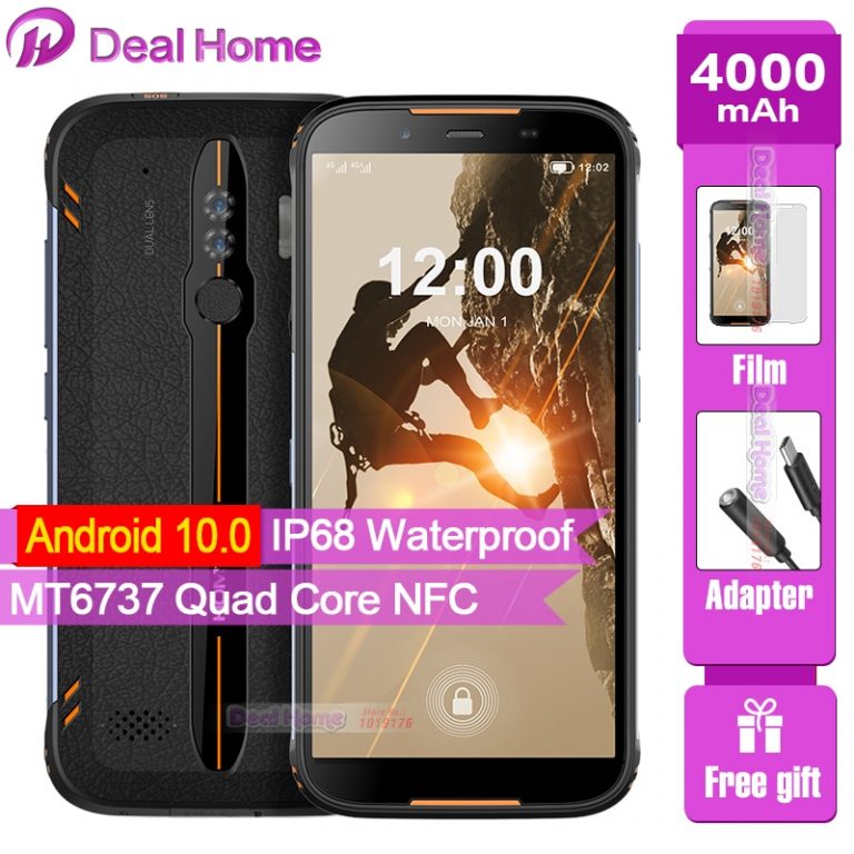 HOMTOM HT80 IP68 Waterproof Smartphone Android 10 5.5inch