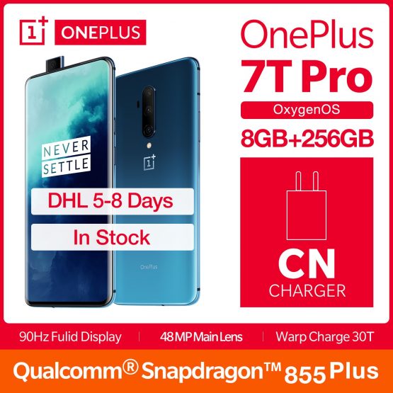 Global ROM OnePlus 7T Pro 8GB 256GB Smartphone Snapdragon 855 Plus 6.67" Fulid 90Hz Display NFC UFS 3.0 4085mAh Dash Charge 30T