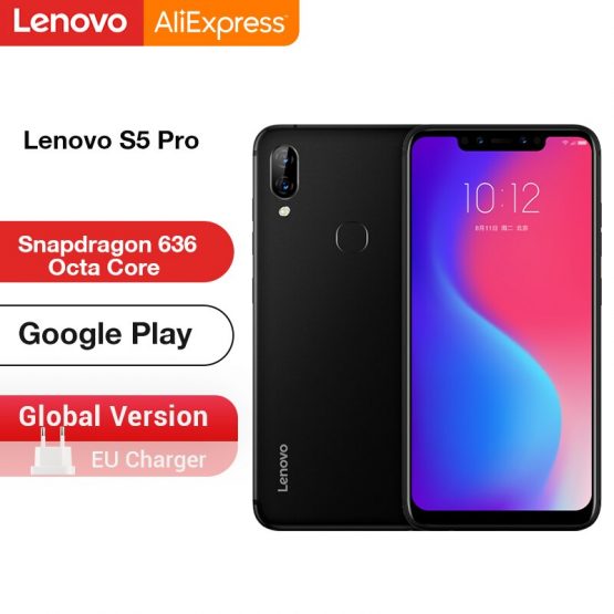 Original Global Version Lenovo S5 Pro 6GB 64GB Snapdragon 636 Octa Core Smartphone 20MP Quad Cameras 6.2 inch 4G LTE Phones