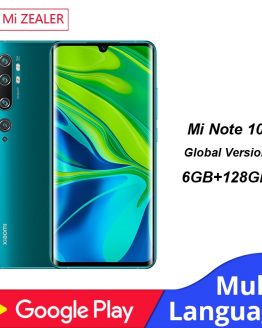 Global Version Xiaomi Mi Note 10 Smartphone 6GB RAM+128GB ROM 108MP Penta Camera 5260 mAh battery Snapdragon730G cellphone