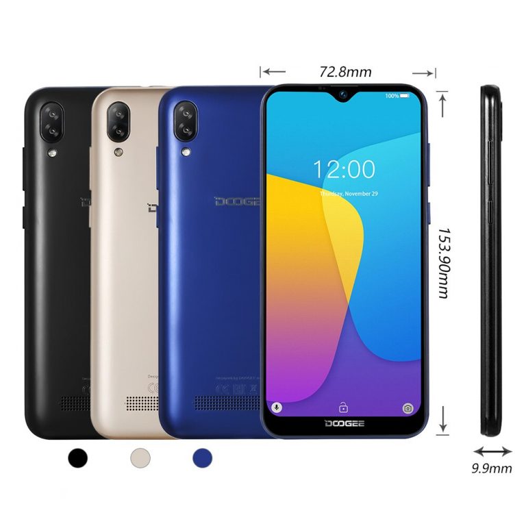 DOOGEE X90 Cellphone 6.1inch 19:9 Waterdrop Quad Core Android Go 1GB RAM