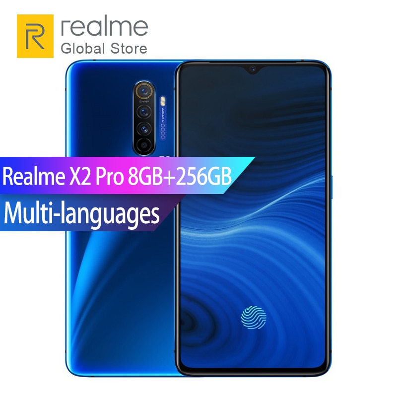Realme X2 Pro 8GB RAM 256 ROM Snapdragon 855 Plus Octa Core 6.5" 64MP Rear Cameras Smartphone 50W SuperVOOC Fast Charger 4000mAh
