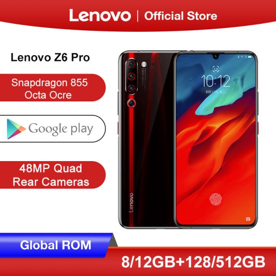 Global ROM Lenovo Z6 Pro 8GB 128GB 512GB Snapdragon 855 Octa Core Smartphone 6.39" FHD Display Rear 48MP Quad Cameras