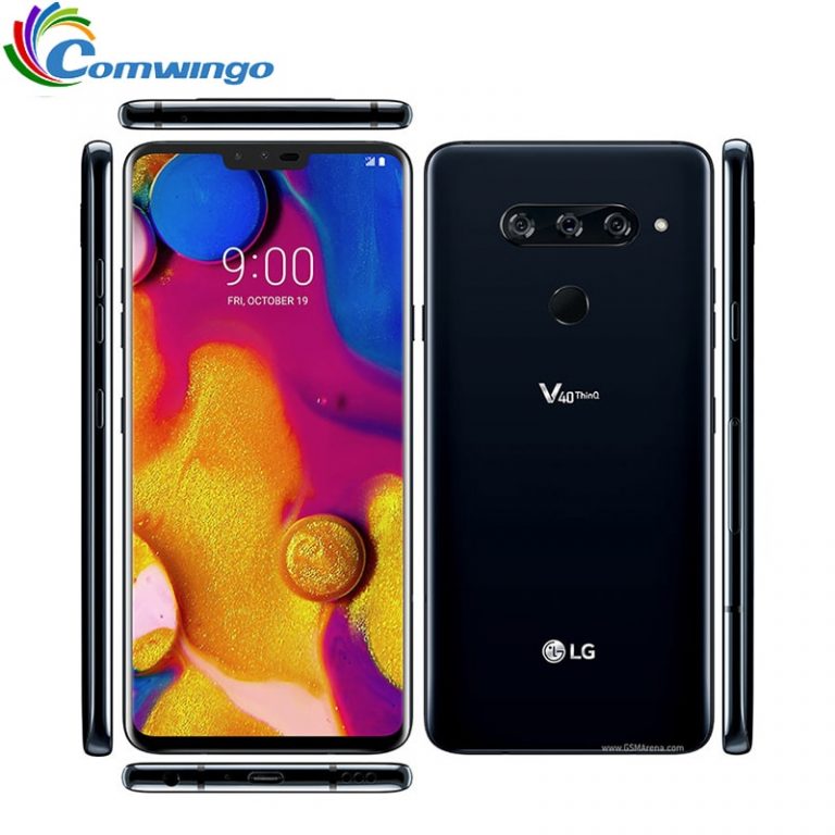 Original LG V40 ThinQ 6.4" 6GB RAM Android Octa Core dual front 3 rear Cameras Fingerprint SmartPhone V405UA/V409N/V405EBW