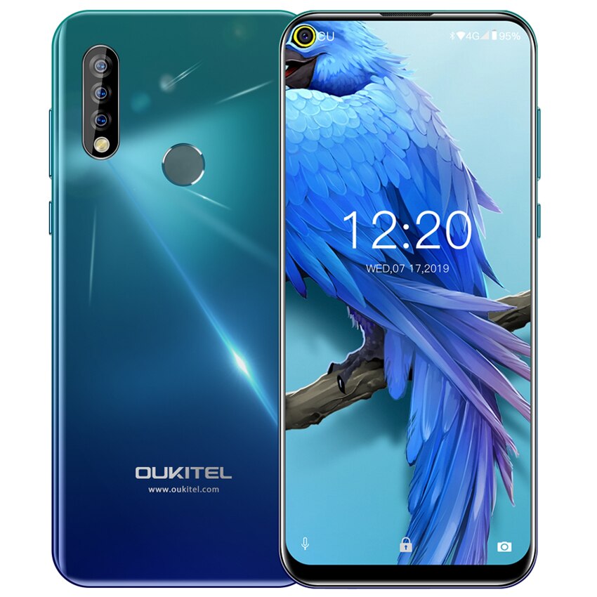 OUKITEL C17 Triple Camera android 9.0 4G smartphone MT6763 Octa Core 3GB RAM 16GB ROM fingerprint Face ID 3900mAh cellphone