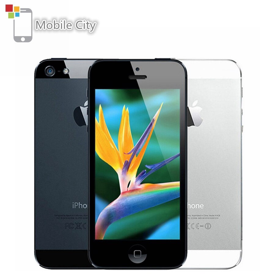 Apple iPhone 5 IOS Smartphone 16/32/64GB ROM 4.0" 8MP WIFI GPS Bluetooth 1.3GHz Fingerprint Unlocked Used Mobile Phone