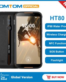 HOMTOM HT80 IP68 Waterproof Smartphone 4G LTE Android 10 5.5inch 18:9 HD+ MT6737 Quad Core NFC Wireless charge SOS Mobile phone