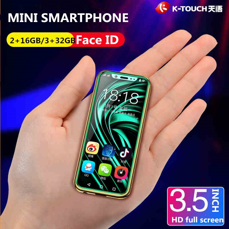Support Google Play Super Mini 4G SmartPhone K-TOUCH I9 Face ID Metal Frame Android 6.0 Telefone Dual SIM Mobile Phone