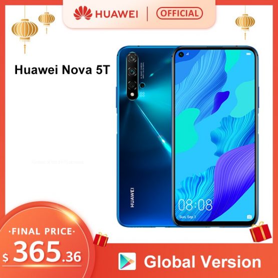 Global Version Huawei Nova 5T 5 T 8GB 128GB Smartphone 48MP Cameras 32MP Front Camera 6.26'' Full Screen Kirin 980 Android 9