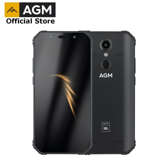 OFFICIAL AGM A9 JBL Co-Branding 5.99" FHD+ 4G+64G Android 8.1 Rugged Phone 5400mAh IP68 Waterproof Smartphone Quad-Box Speakers