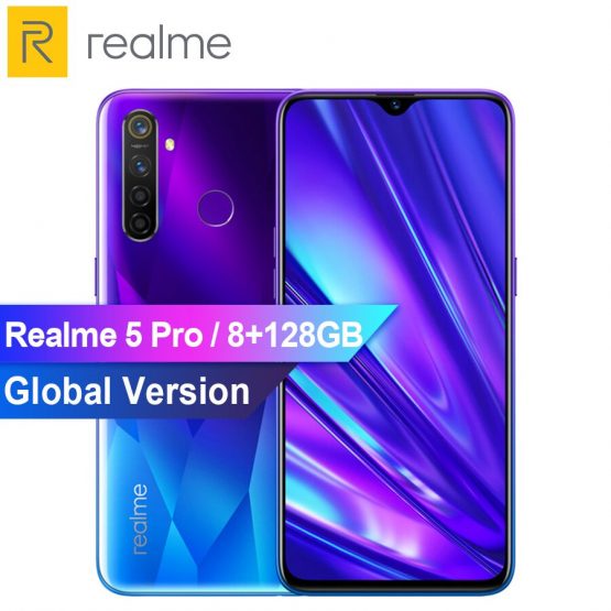 REALME 5 pro 6.3'' 8G 128GB Smartphone Android P Octa-core 4035mAh 48+16MP Dual Camera VOOC Fast Charge 3.0 Mobile Phone