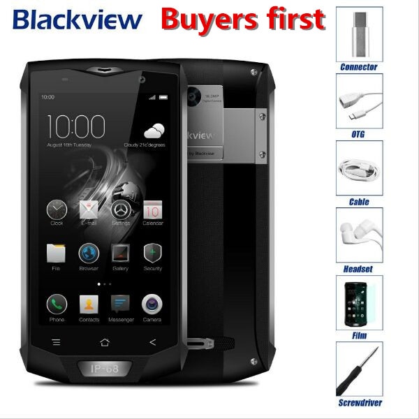 Blackview BV8000 Pro 4G Mobile Phone 5.0" MTK6757 Octa Core Android 7.0 6GB RAM 64GB ROM 16MP Waterproof IP68 4000mAh smartphone