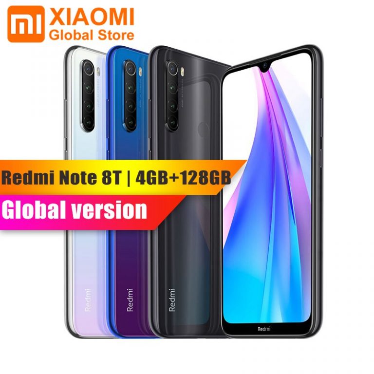 Global Version Xiaomi Redmi Note 8T 4GB 128GB 18W Quick Charge Smartphone Snapdragon 665 48MP Camera 4000mAh NFC Smartphone 6.3