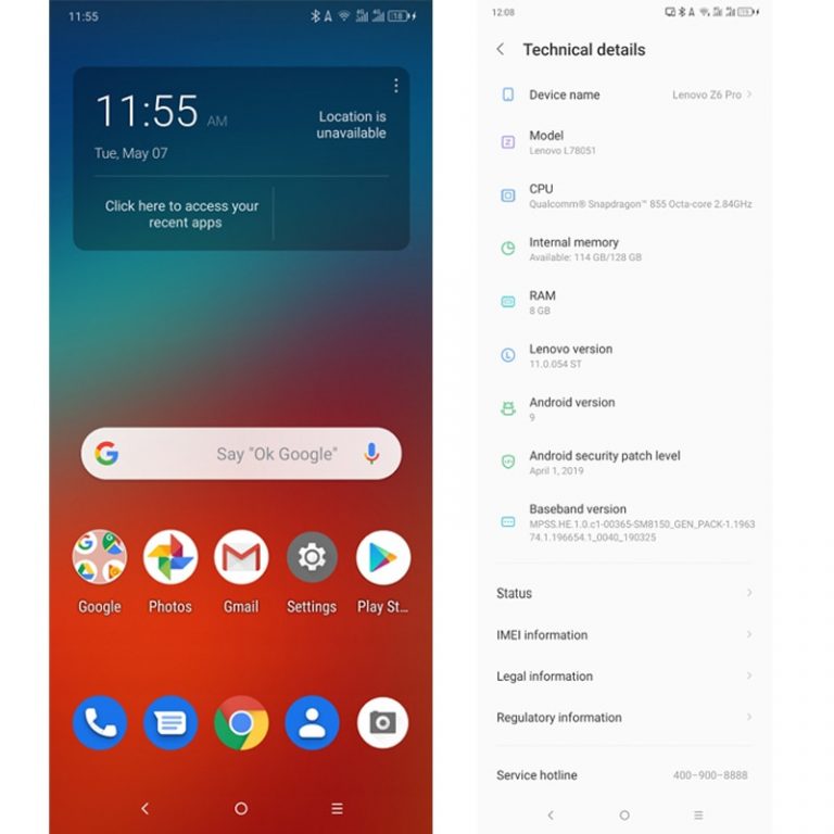 Global Rom Lenovo Z6 Pro 6GB 8GB 128GB Snapdragon 855 Octa Core