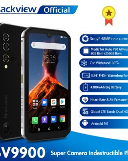 Blackview BV9900 Helio P90 Octa Core 8GB+256GB IP68 Rugged Mobile Phone Android 9.0 48MP Quad Rear Camera NFC Smartphone