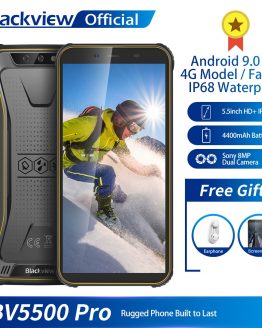 Blackview BV5500 pro IP68 Waterproof 4G Mobile Phone 3GB+16GB 5.5" Screen 4400mAh Android 9.0 Pie Dual SIM Rugged Smartphone