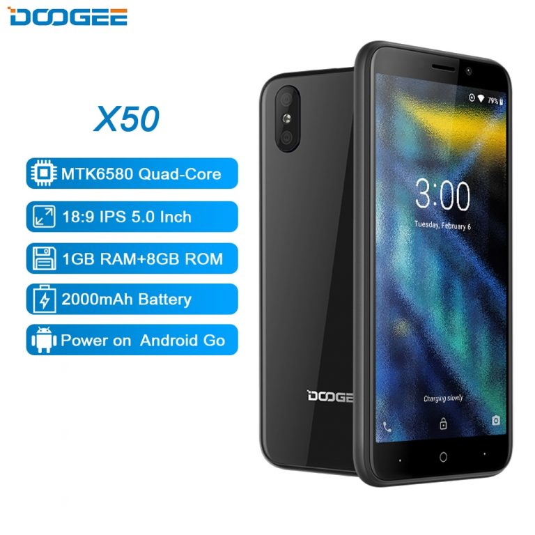 2018 New DOOGEE X50 mobile phone Android Go Quad-Core 1GB RAM 8GB