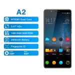 Elephone A2 5.47" 18: 9 Mobile Phone Android 8.1 MT6580 Quad Core HD+ 1GB 8GB 8MP+2MP Fingerprints ID Smartphone