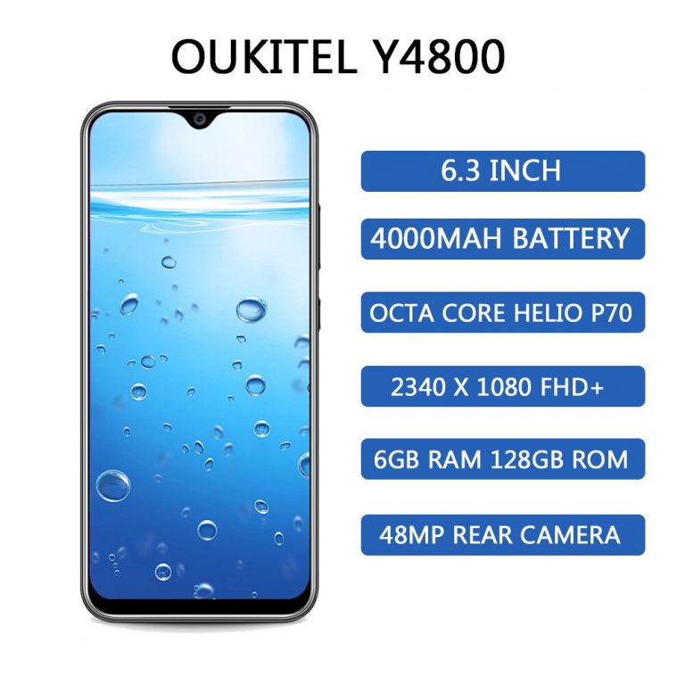 OUKITEL Y4800 4G Smartphone 6.3 inch F Octa Core 6GB RAM 128GB ROM