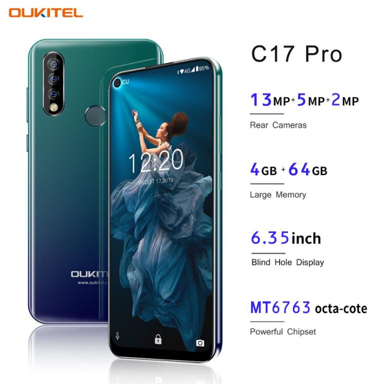 OUKITEL C17 Pro 6.35"19:9 Android 9.0 Mobile Phone Octa Core